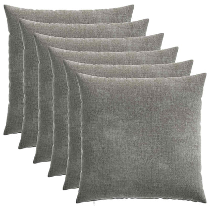 vidaXL Cushion Cover 6 pcs HEERLEN Dark Grey 65 x 65 cm 2