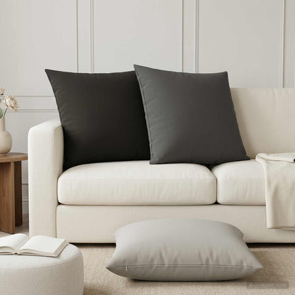Throw Pillow HEERLEN Polyester 2 pcs Black 80 x 80 cm