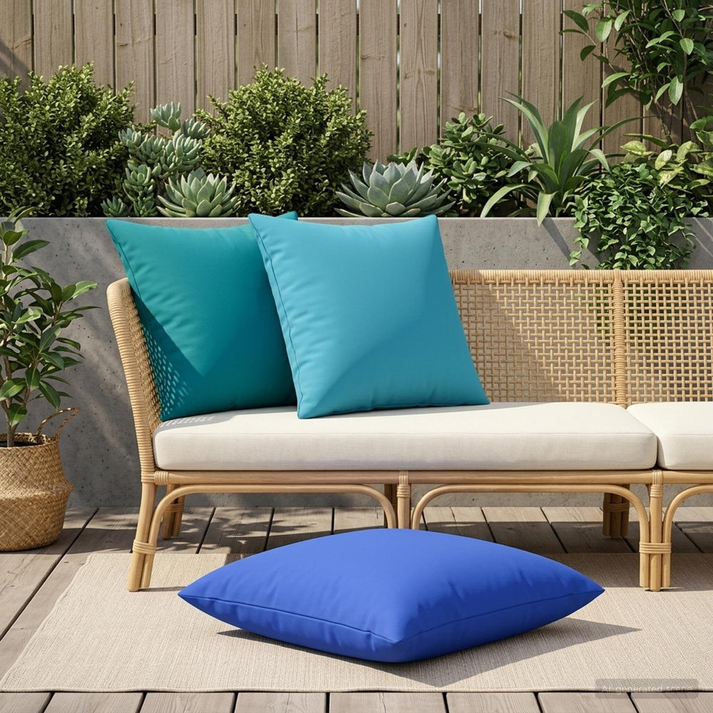 vidaXL Throw Pillow 2 pcs HEERLEN Turquoise 70 x 70 cm Polyester