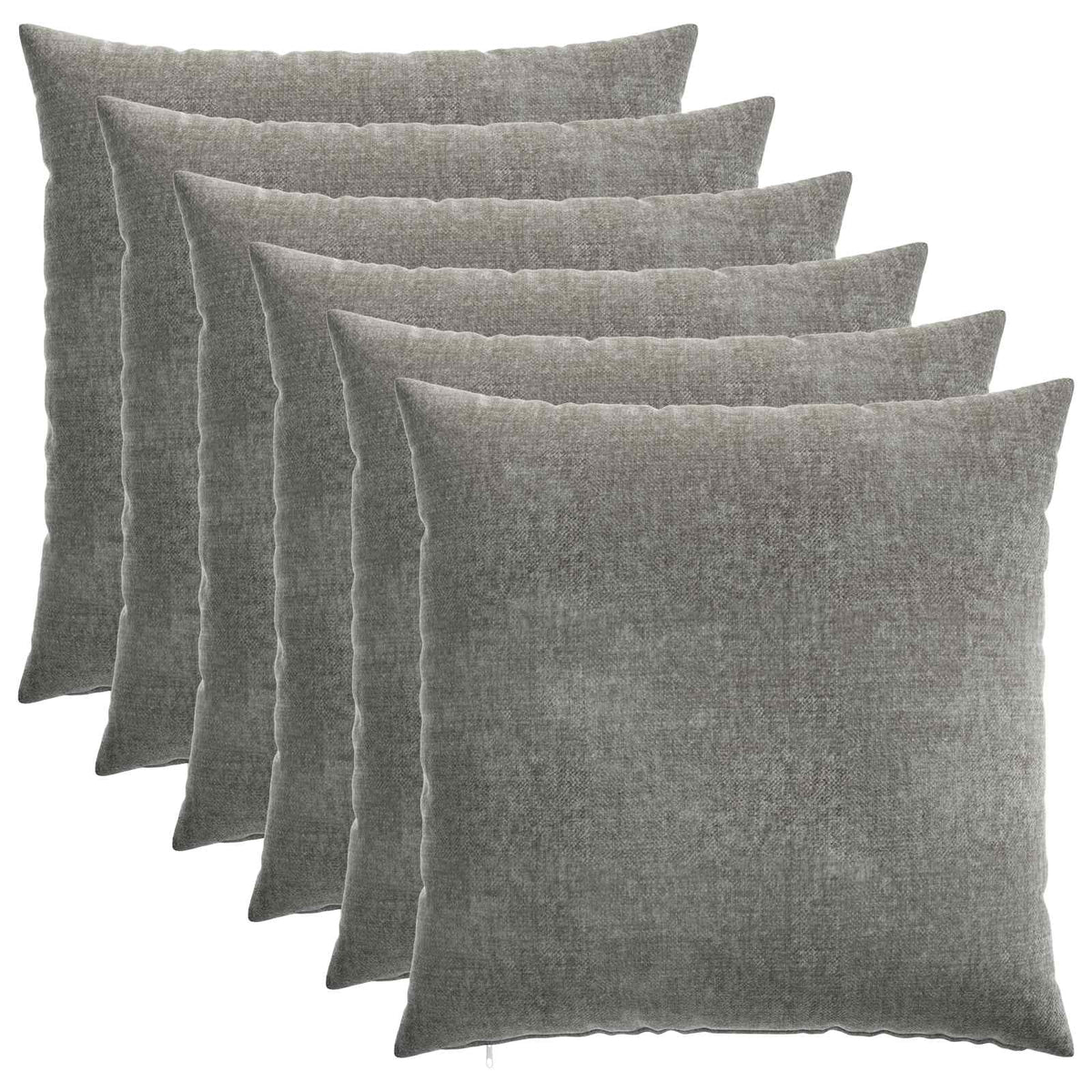 vidaXL Cushion Cover 6 pcs HEERLEN Dark Grey 70 x 70 cm 2