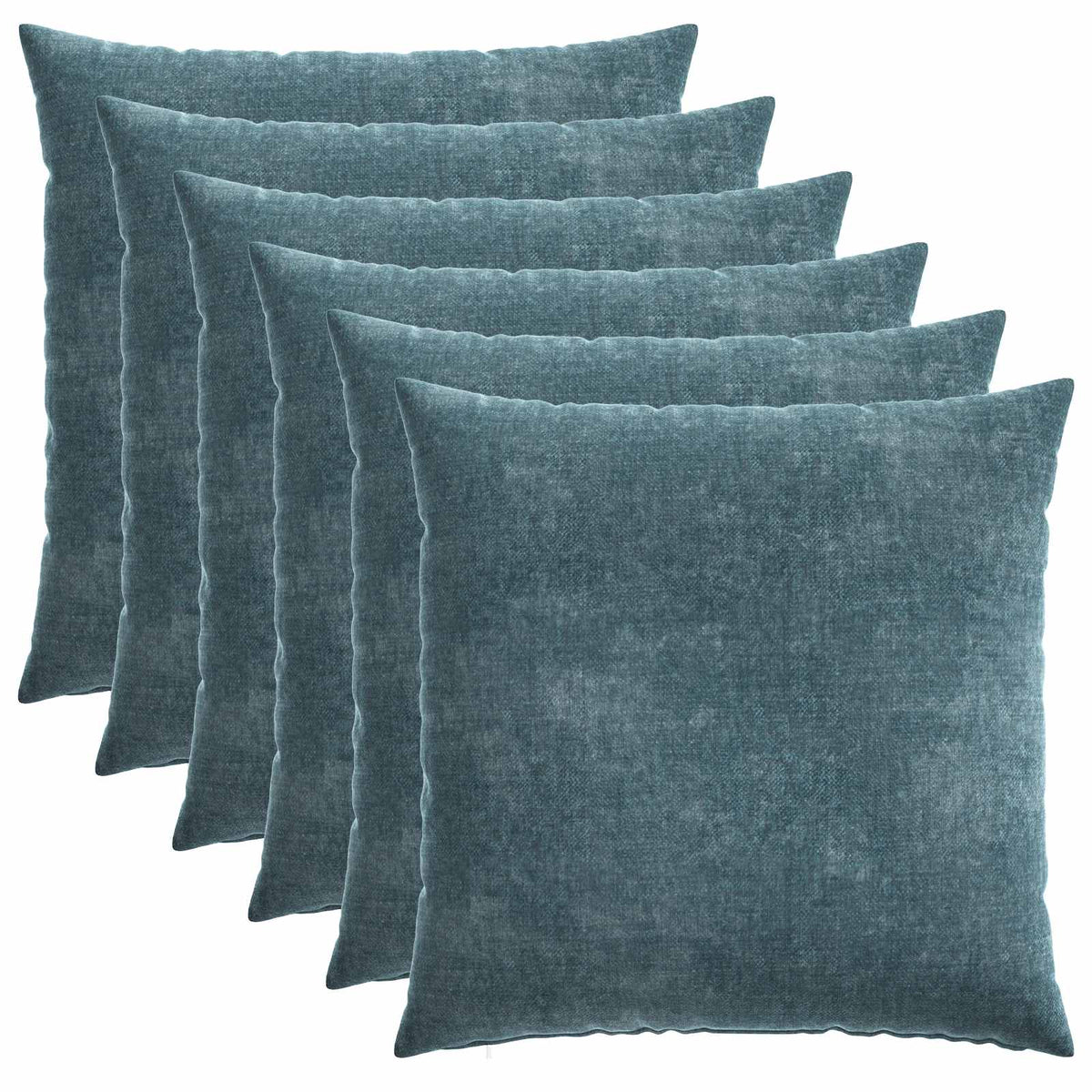 Cushion Cover HEERLEN Blue Chenille Fabric