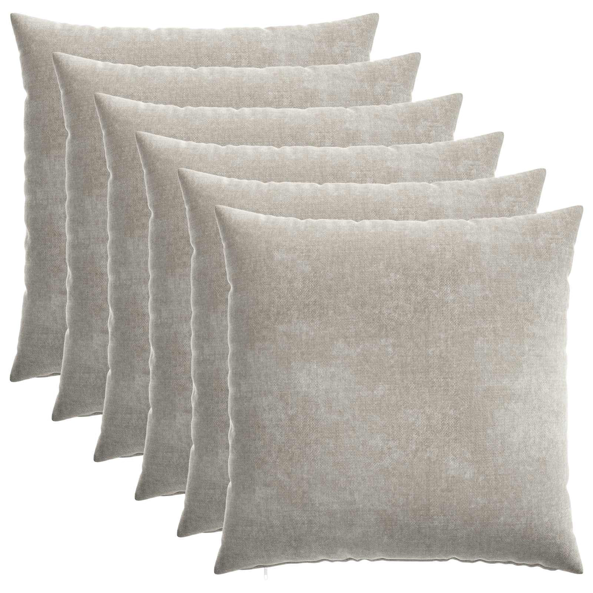 vidaXL Cushion Cover 6 pcs HEERLEN Light Grey 80 x 80 cm 2