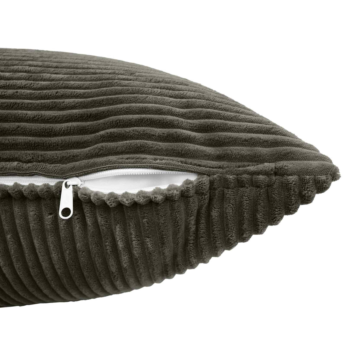Cushion Cover ALMELO 80 x 80 cm Corduroy 6 pcs Anthracite