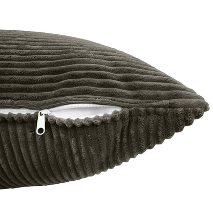 Cushion Cover ALMELO 80 x 80 cm Corduroy 6 pcs Anthracite