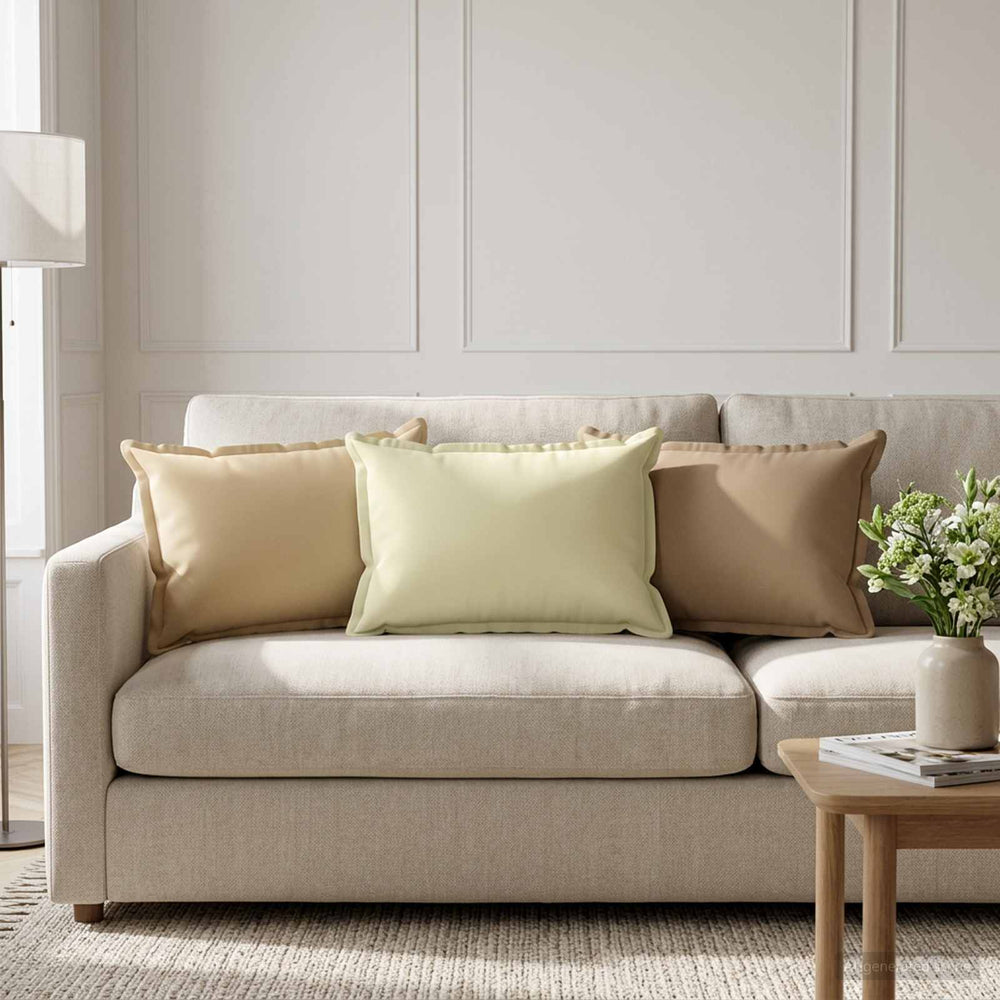 vidaXL Throw Pillow 6 pcs HOUTEN Cream 40 x 60 cm Polyester