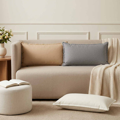 Throw Pillow HOUTEN 40 x 70 cm Faux Linen 6 pcs Cloud grey