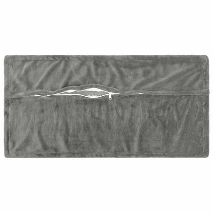 vidaXL Cushion Cover 12 pcs HOUTEN Dark Grey 40 x 80 cm Flannel 4