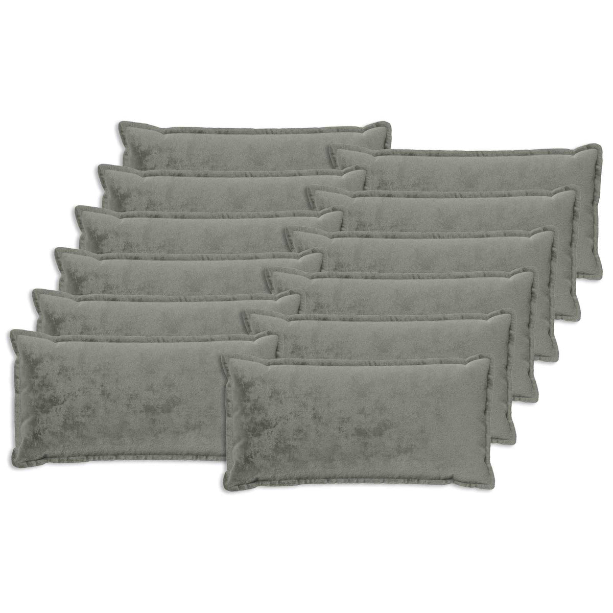 vidaXL Cushion Cover 12 pcs HOUTEN Dark Grey 40 x 80 cm Flannel 2
