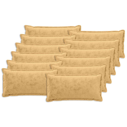 vidaXL Cushion Cover 12 pcs HOUTEN Taupe 40 x 80 cm Flannel 2