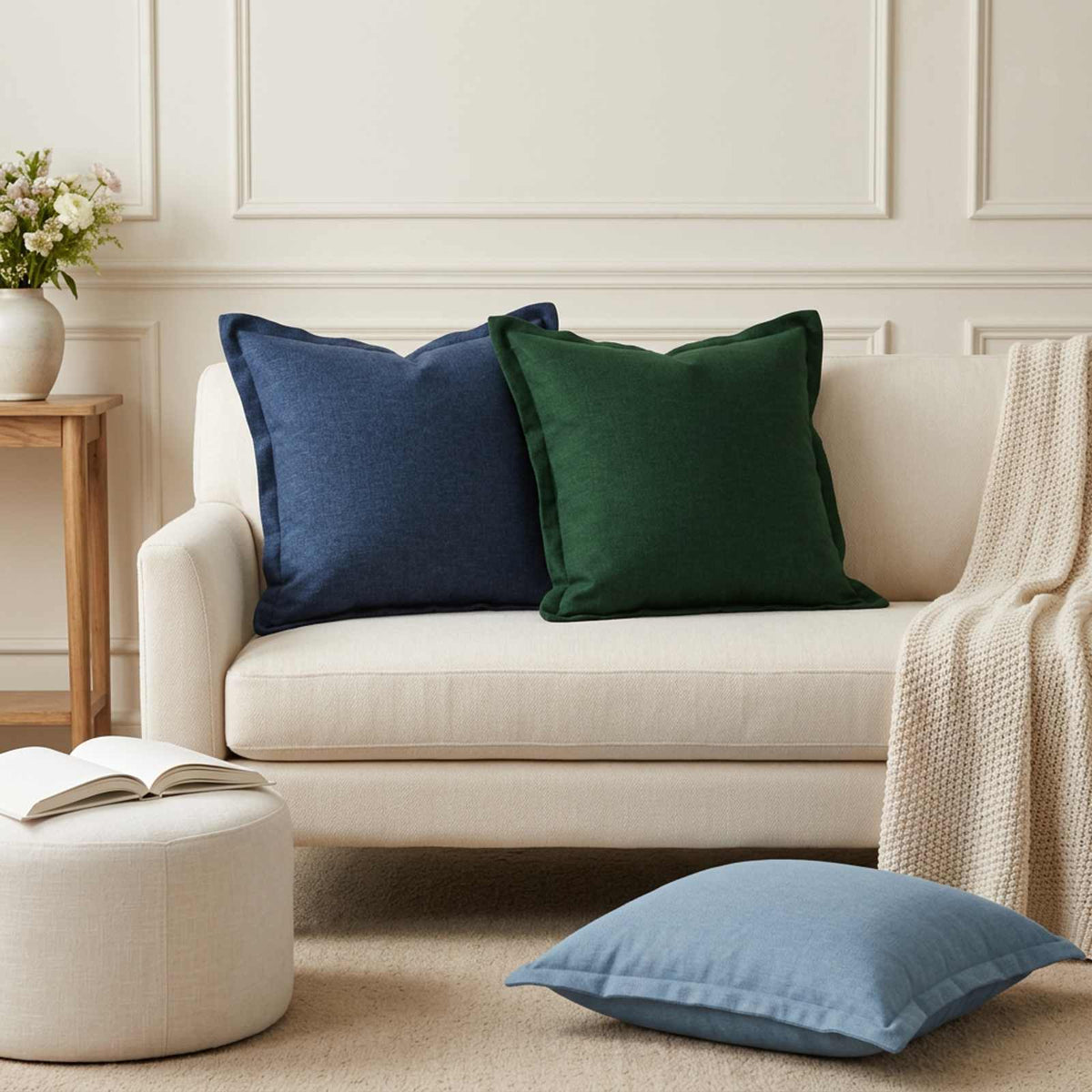Throw Pillow HOUTEN Faux Linen