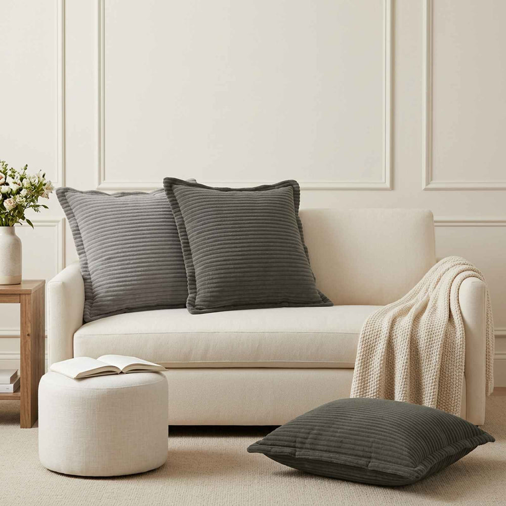 vidaXL Cushion Cover HOUTEN 50 x 50 cm Corduroy 12 pcs