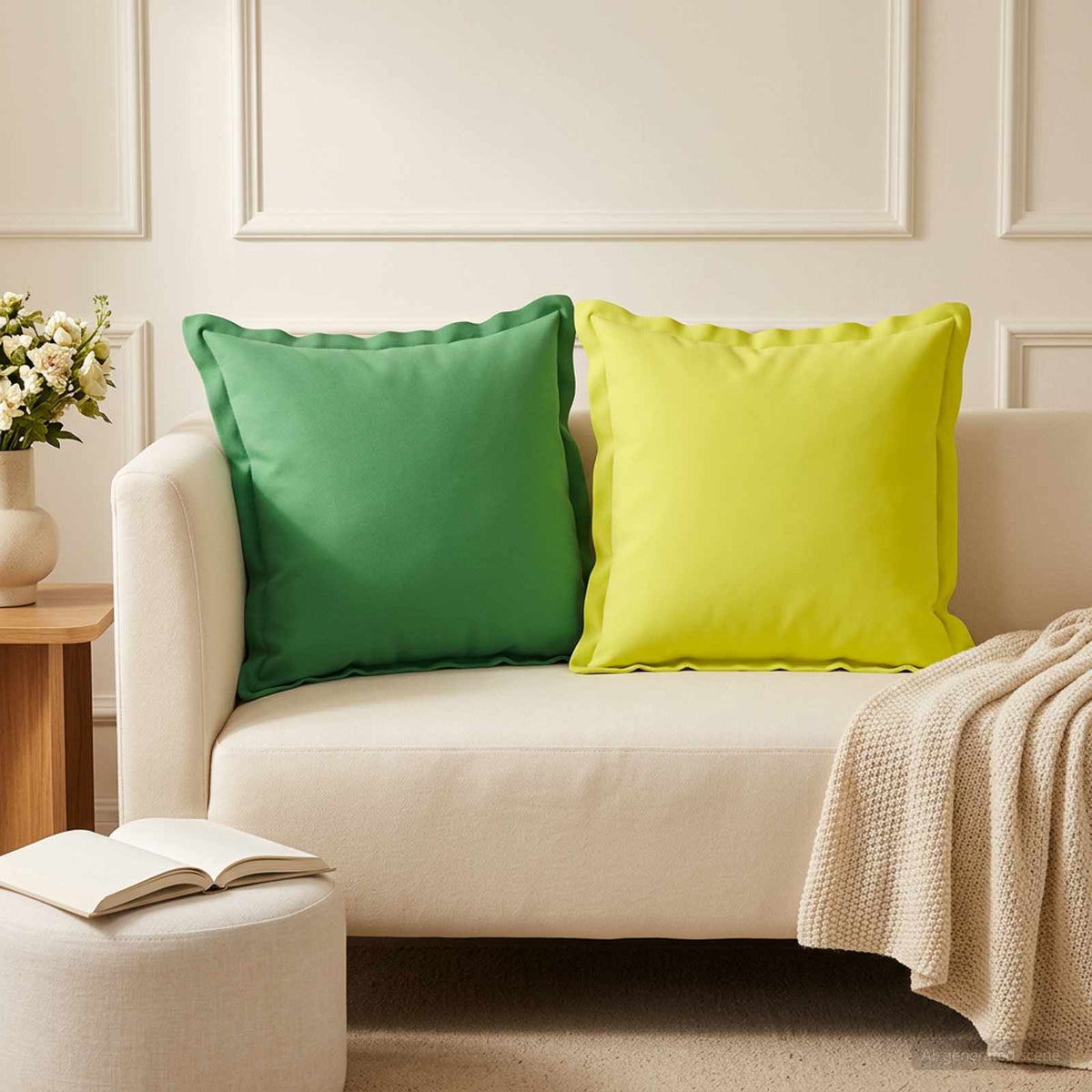Throw Pillow HOUTEN 45 x 45 cm Polyester 12 pcs Bright green