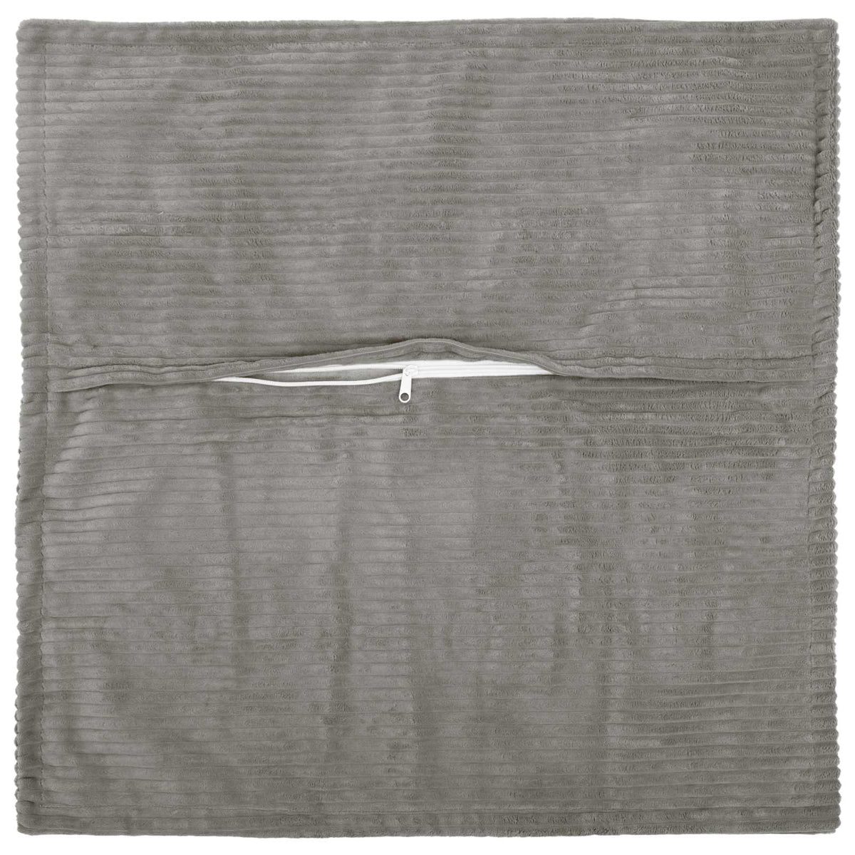 Cushion Cover HOUTEN 50 x 50 cm Corduroy 12 pcs Light grey