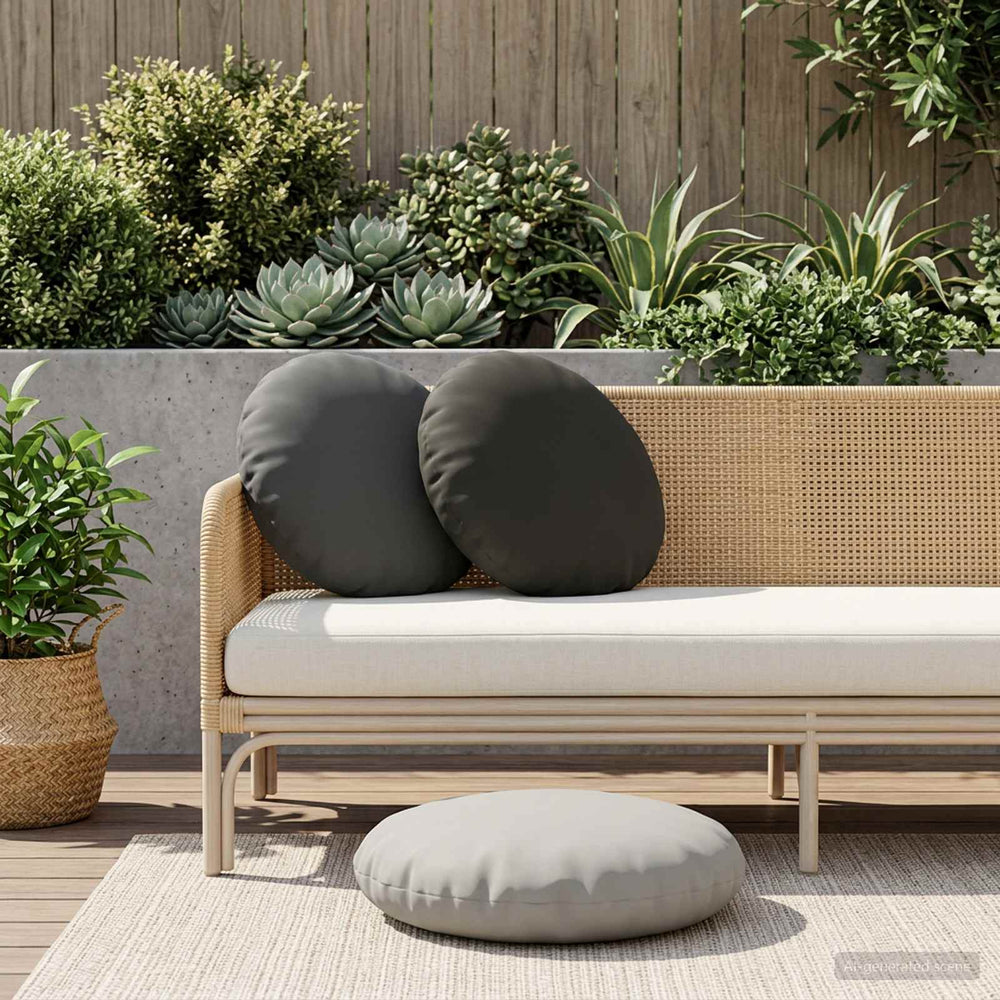 vidaXL Throw Pillow HEERLEN Dia. 60 cm Polyester 6 pcs Ø 60 cm
