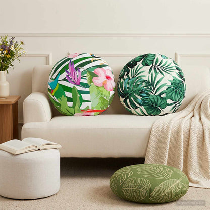 vidaXL Throw Pillow 6 pcs HEERLEN Multicolour Dia. 60 cm Polyester 3