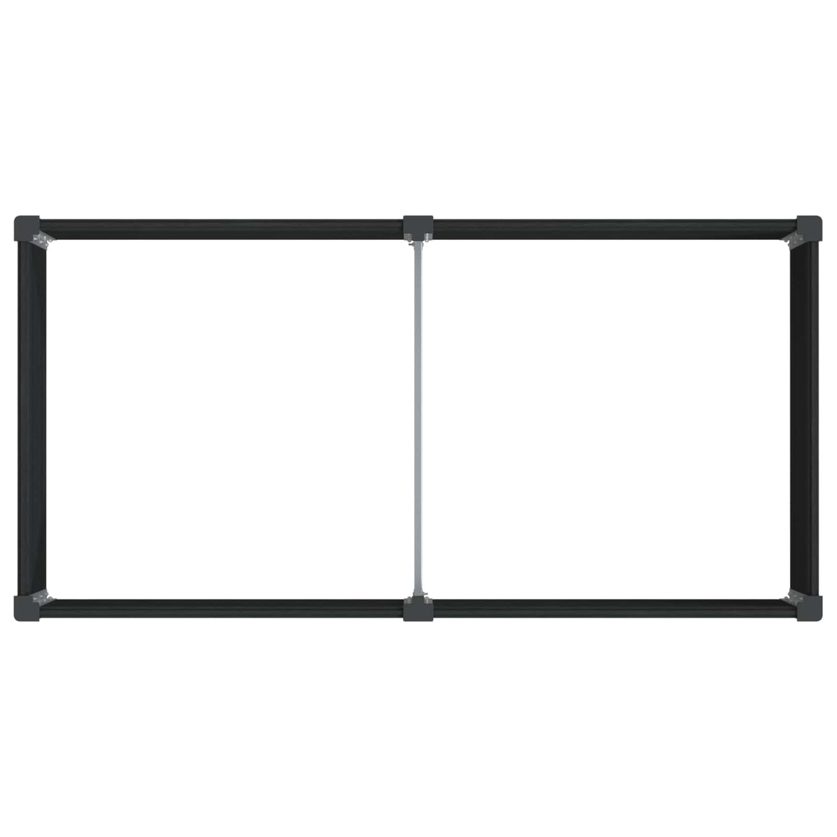 vidaXL Garden Raised Bed Black 200 x 100 x 91 cm WPC and Aluminium 5
