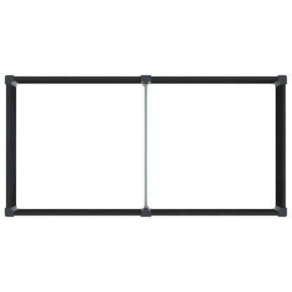 vidaXL Garden Raised Bed Black 200 x 100 x 91 cm WPC and Aluminium 5