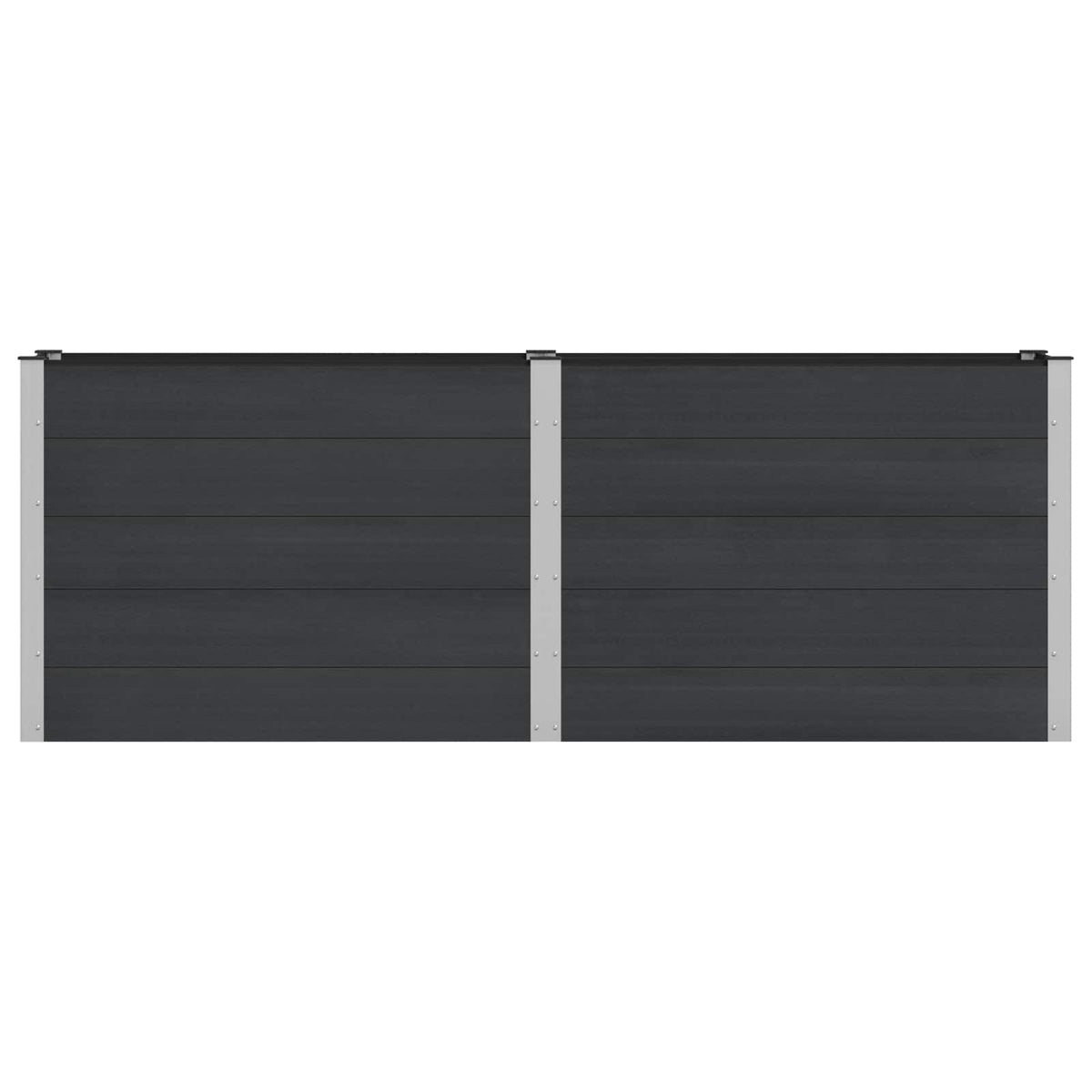 vidaXL Garden Raised Bed Black 250 x 50 x 91 cm WPC and Aluminium 3
