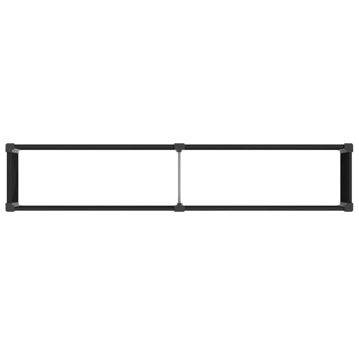 vidaXL Garden Raised Bed Black 250 x 50 x 91 cm WPC and Aluminium 5