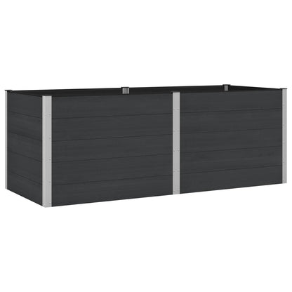 vidaXL Garden Raised Bed Black 250 x 100 x 91 cm WPC and Aluminium 2