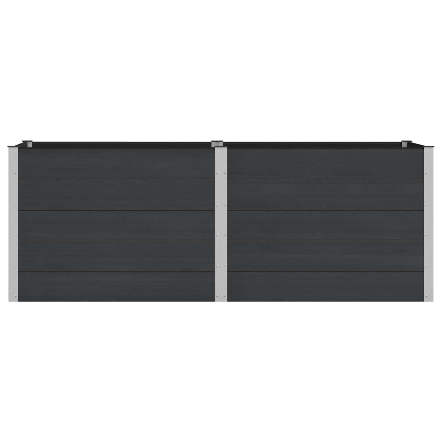 vidaXL Garden Raised Bed Black 250 x 100 x 91 cm WPC and Aluminium 3