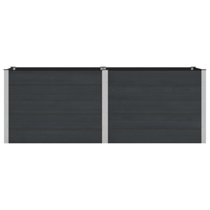vidaXL Garden Raised Bed Black 250 x 100 x 91 cm WPC and Aluminium 3