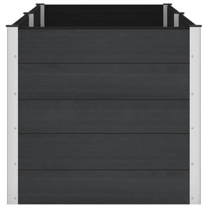 vidaXL Garden Raised Bed Black 250 x 100 x 91 cm WPC and Aluminium 4