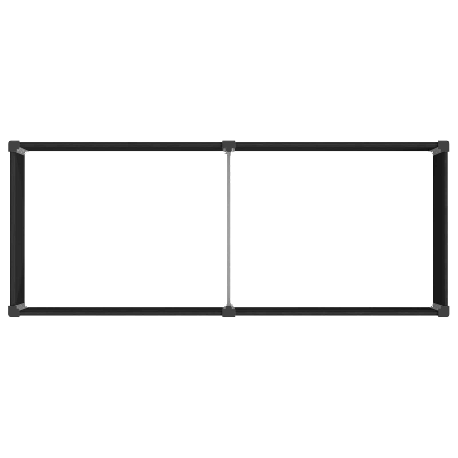 vidaXL Garden Raised Bed Black 250 x 100 x 91 cm WPC and Aluminium 5