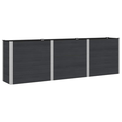 vidaXL Garden Raised Bed Black 300 x 50 x 91 cm WPC and Aluminium 2