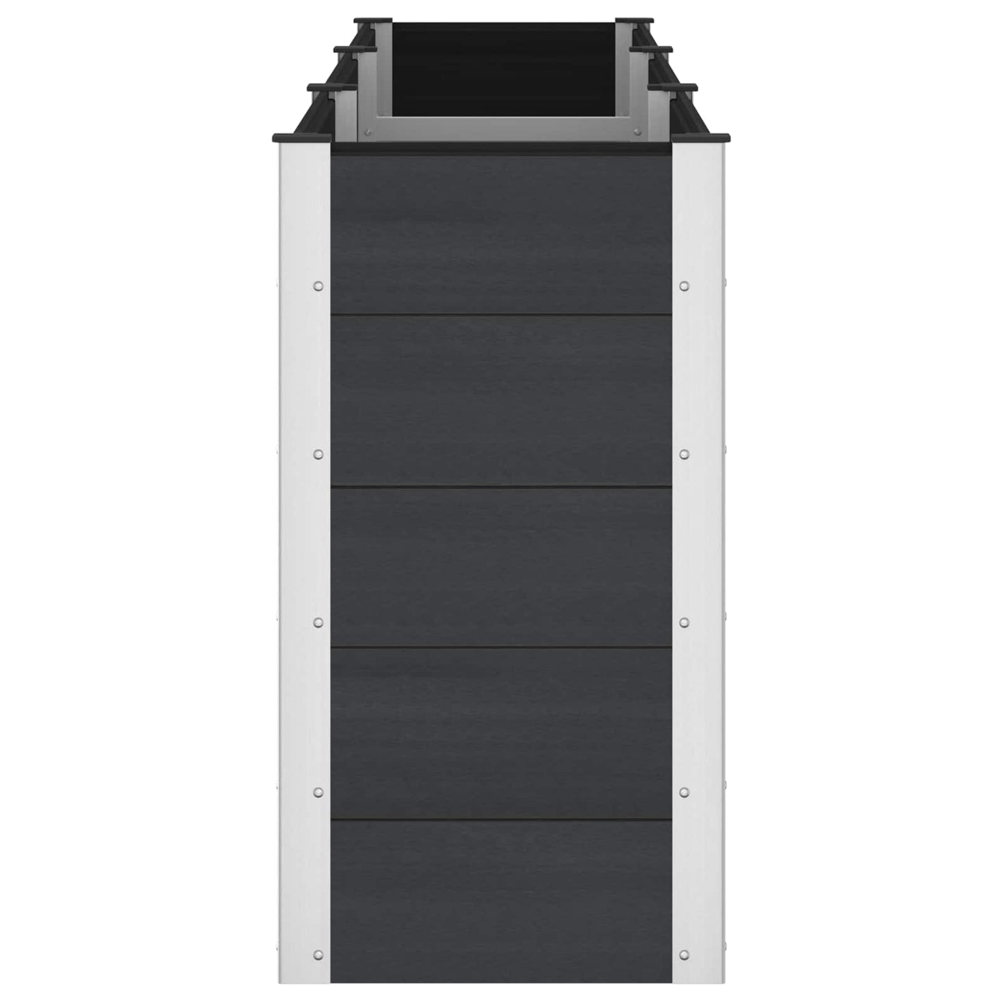 vidaXL Garden Raised Bed Black 300 x 50 x 91 cm WPC and Aluminium 4