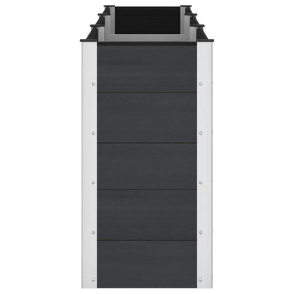 vidaXL Garden Raised Bed Black 300 x 50 x 91 cm WPC and Aluminium 4