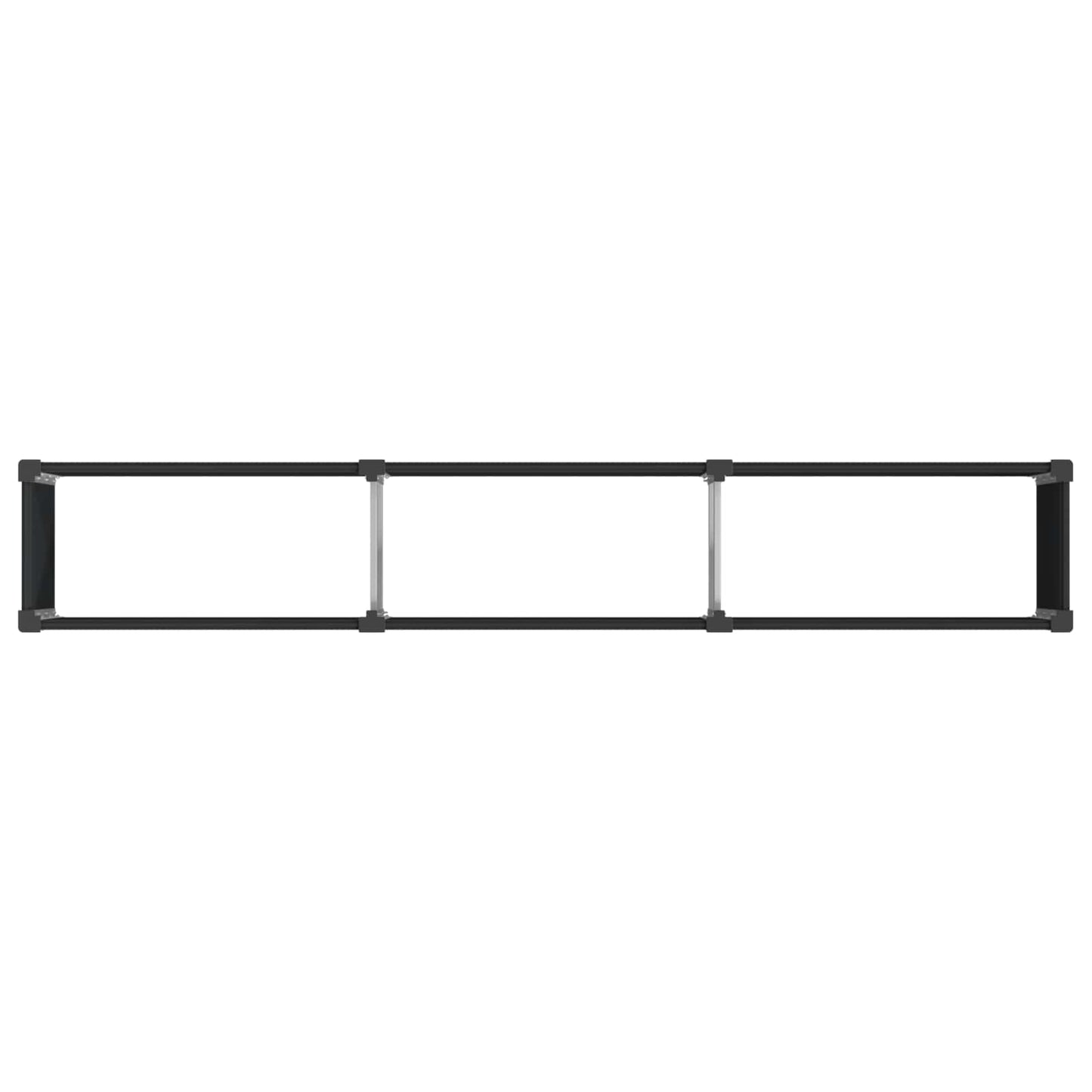 vidaXL Garden Raised Bed Black 300 x 50 x 91 cm WPC and Aluminium 5