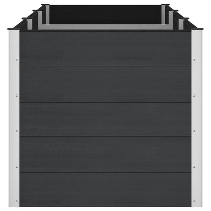 vidaXL Garden Raised Bed Black 300 x 100 x 91 cm WPC and Aluminium 4