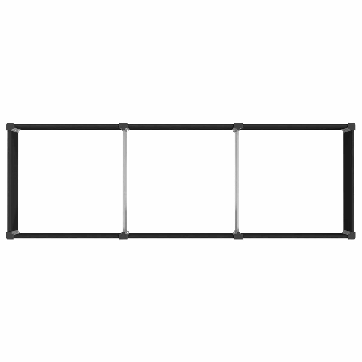 vidaXL Garden Raised Bed Black 300 x 100 x 91 cm WPC and Aluminium 5