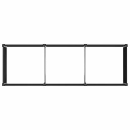 vidaXL Garden Raised Bed Black 300 x 100 x 91 cm WPC and Aluminium 5