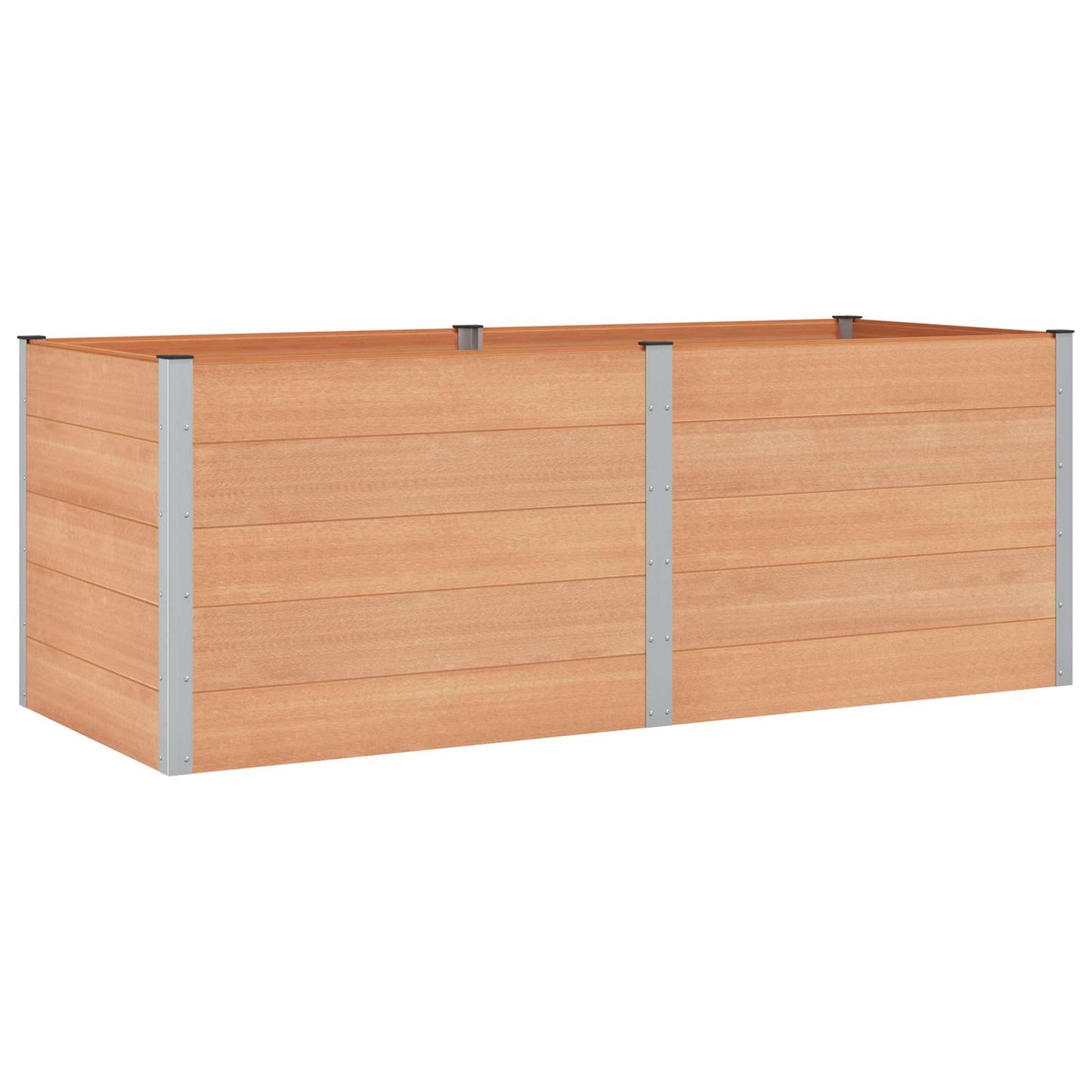 vidaXL Garden Raised Bed Brown 250 x 100 x 91 cm WPC and Aluminium 2