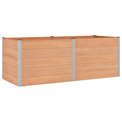 vidaXL Garden Raised Bed Brown 250 x 100 x 91 cm WPC and Aluminium 2
