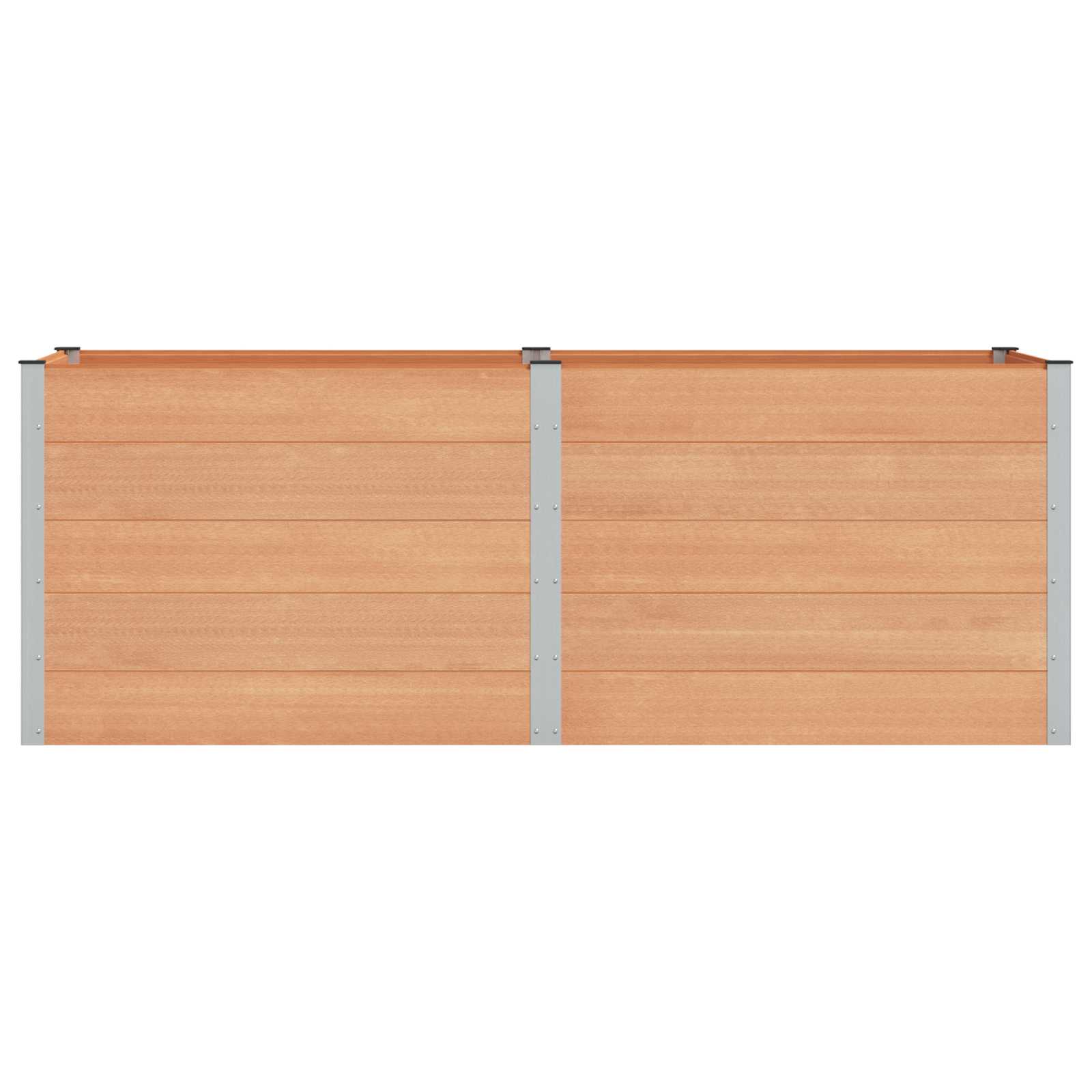 vidaXL Garden Raised Bed Brown 250 x 100 x 91 cm WPC and Aluminium 3