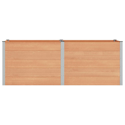 vidaXL Garden Raised Bed Brown 250 x 100 x 91 cm WPC and Aluminium 3
