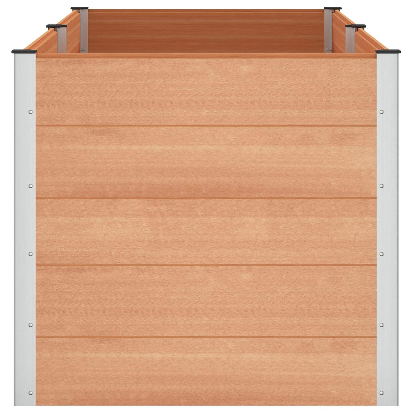vidaXL Garden Raised Bed Brown 250 x 100 x 91 cm WPC and Aluminium 4