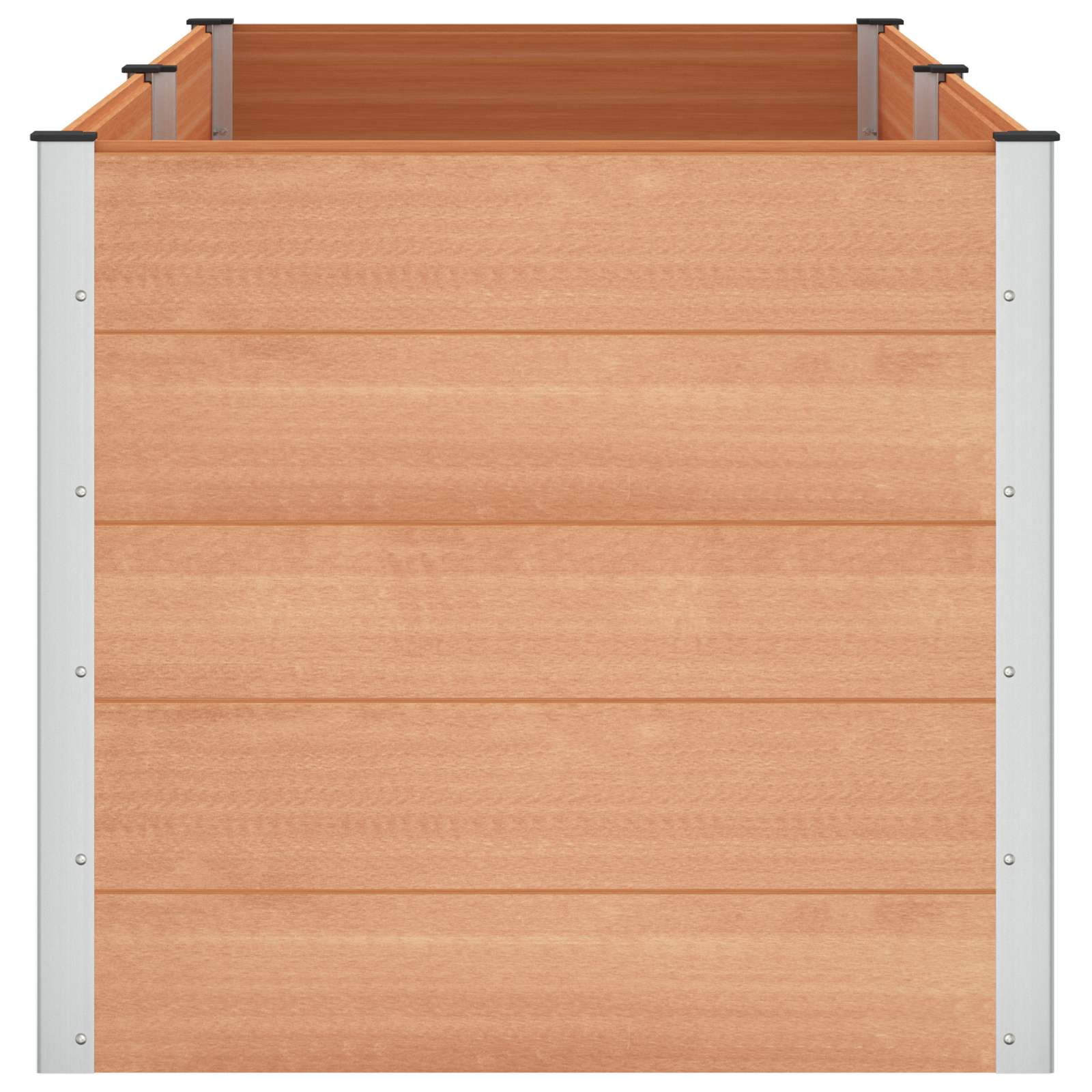 vidaXL Garden Raised Bed Brown 250 x 100 x 91 cm WPC and Aluminium 4