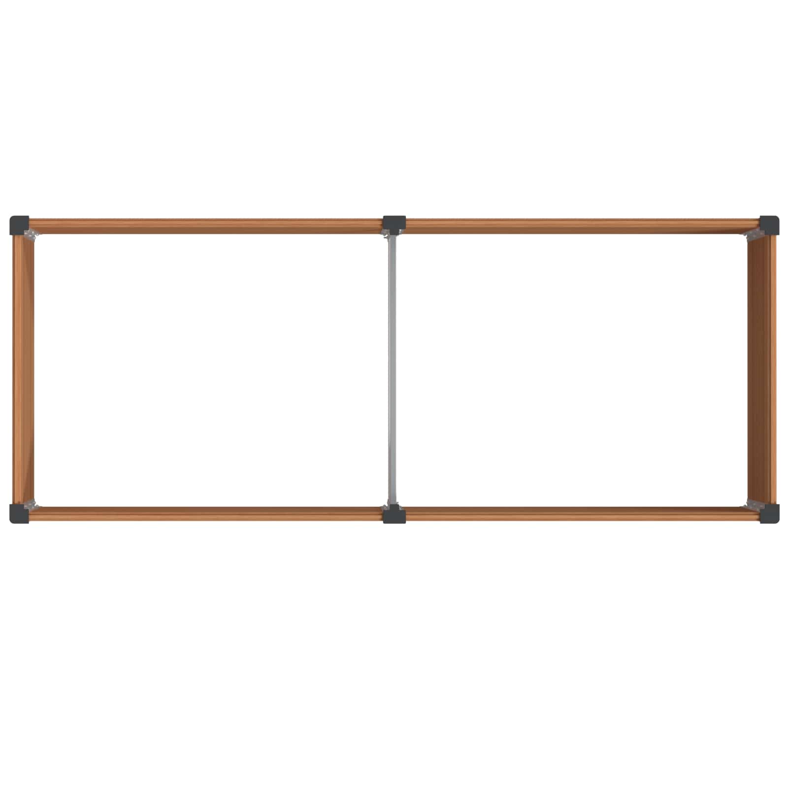 vidaXL Garden Raised Bed Brown 250 x 100 x 91 cm WPC and Aluminium 5