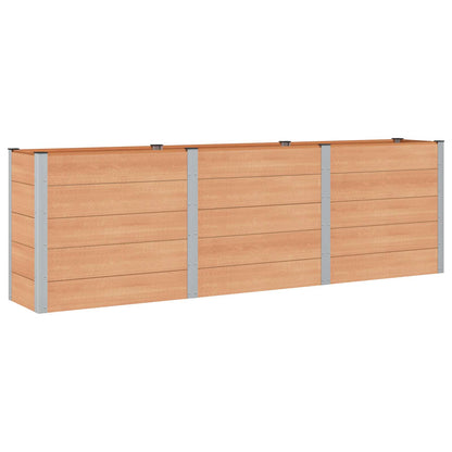 vidaXL Garden Raised Bed Brown 300 x 50 x 91 cm WPC and Aluminium 2