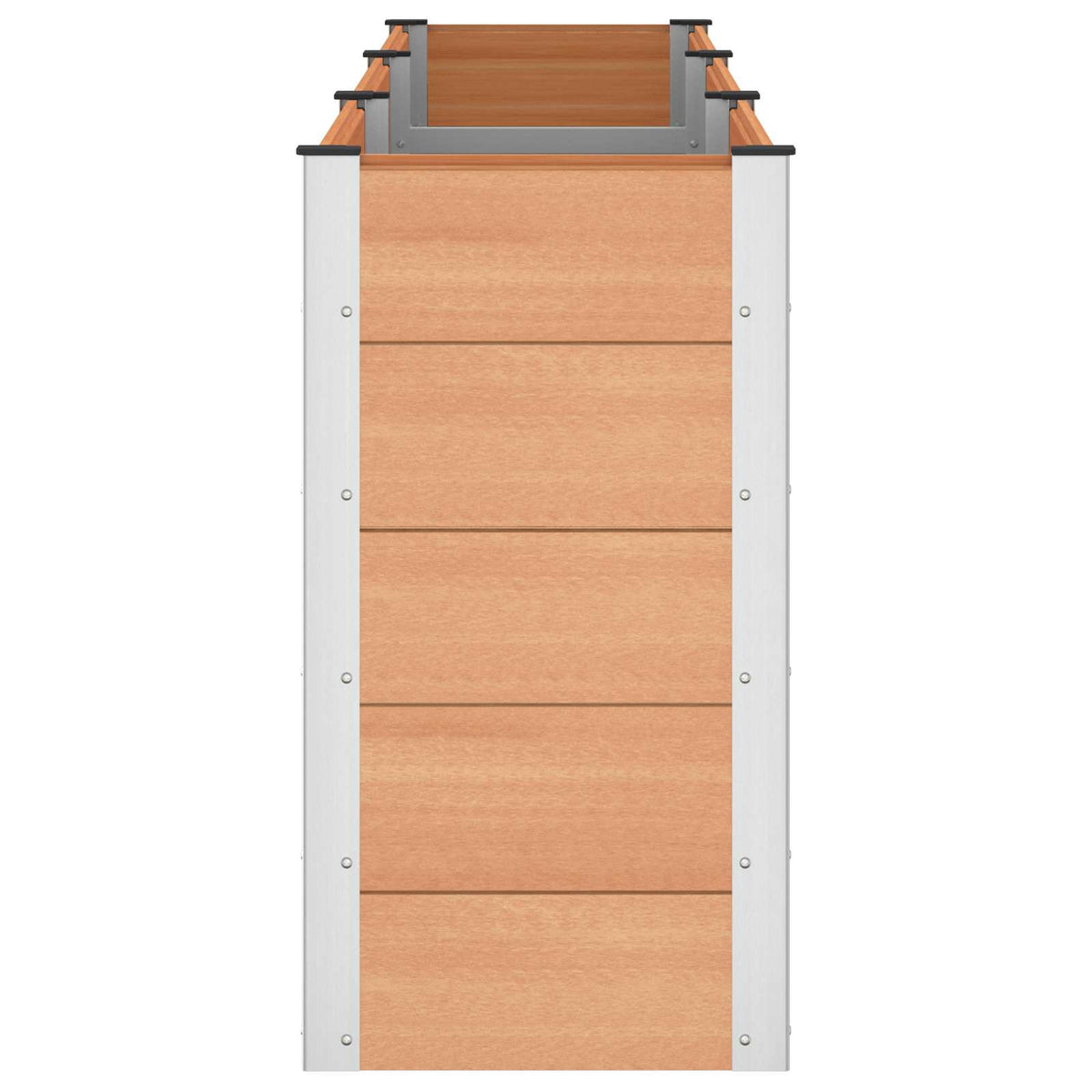 vidaXL Garden Raised Bed Brown 300 x 50 x 91 cm WPC and Aluminium 4
