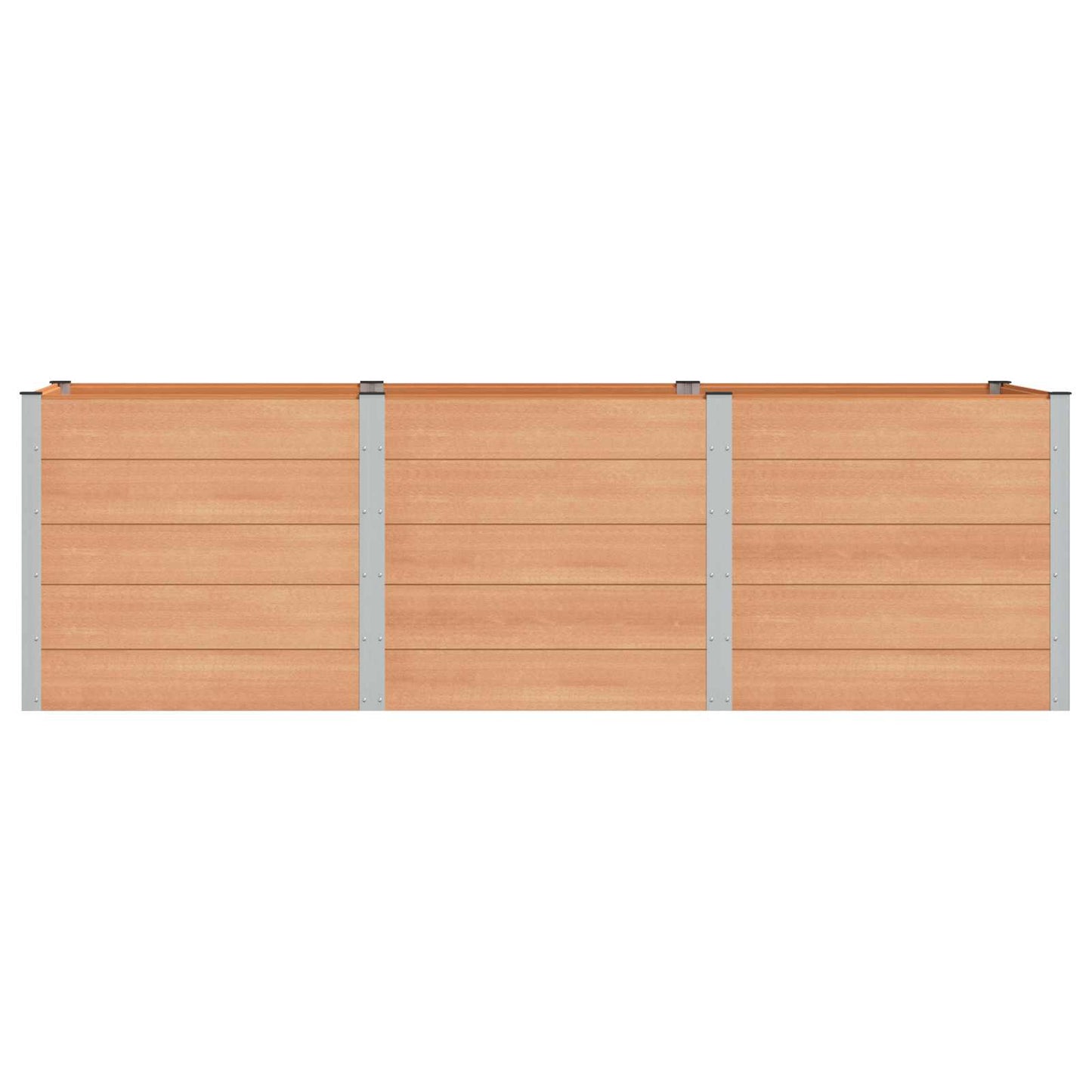 vidaXL Garden Raised Bed Brown 300 x 100 x 91 cm WPC and Aluminium 3