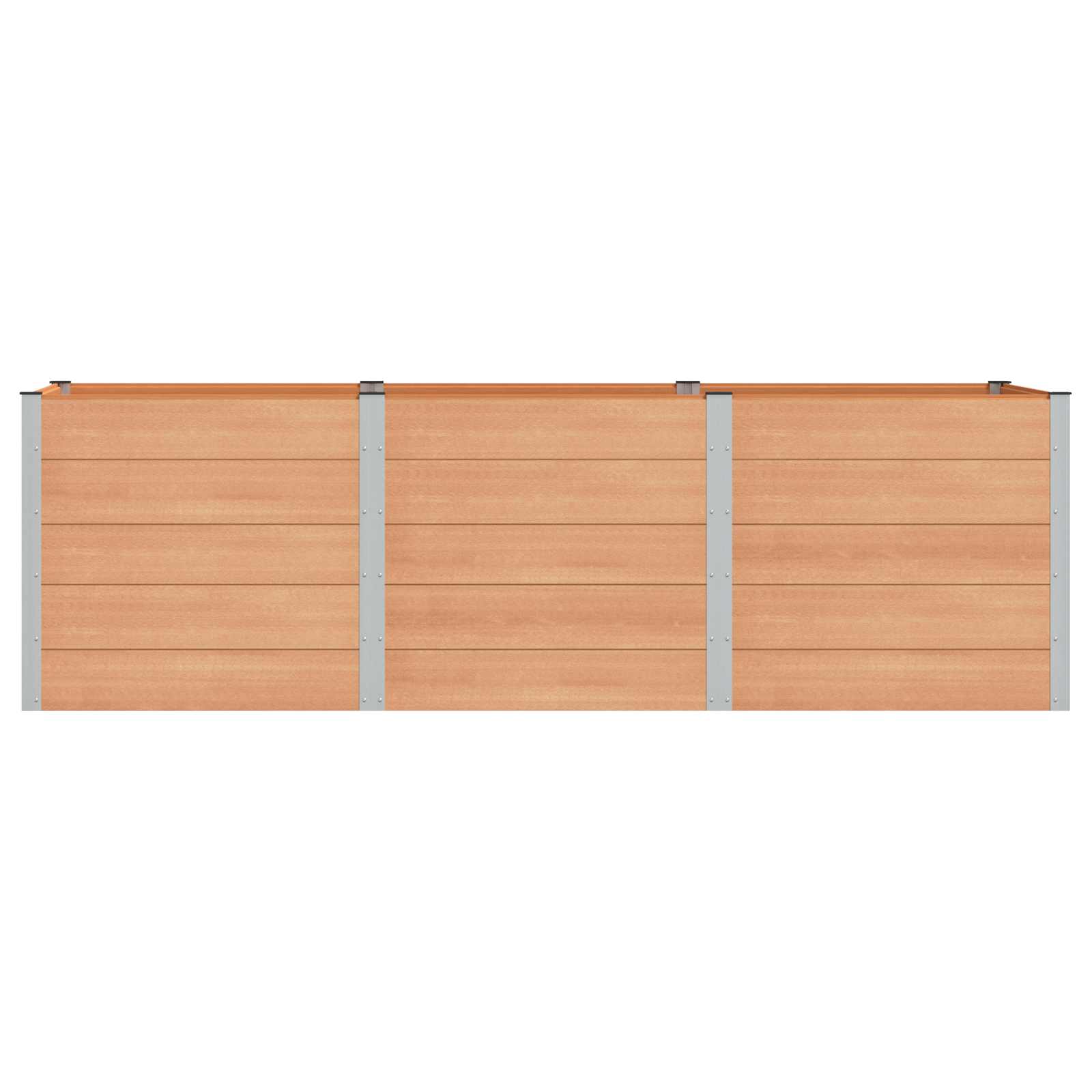 vidaXL Garden Raised Bed Brown 300 x 100 x 91 cm WPC and Aluminium 3