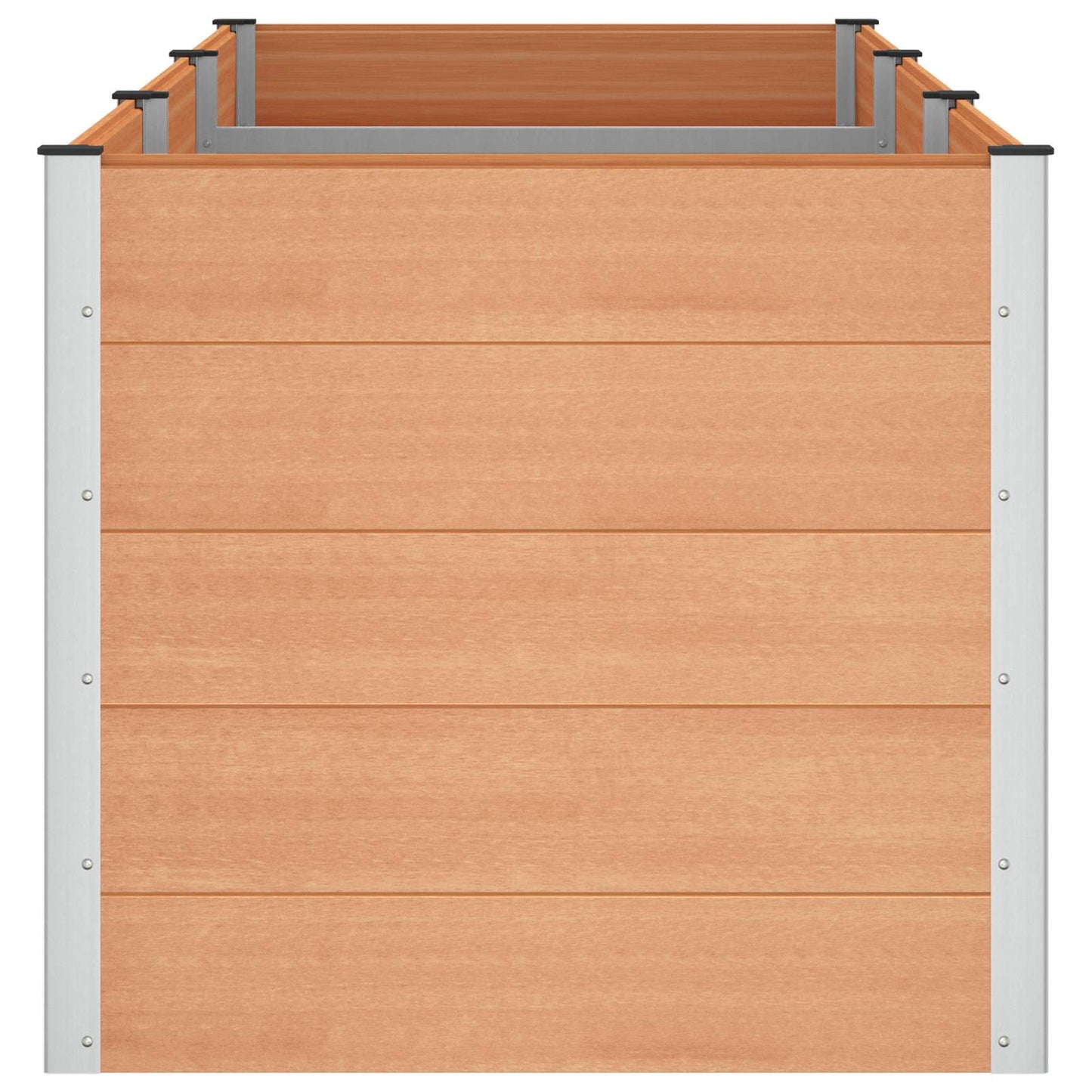 vidaXL Garden Raised Bed Brown 300 x 100 x 91 cm WPC and Aluminium 4