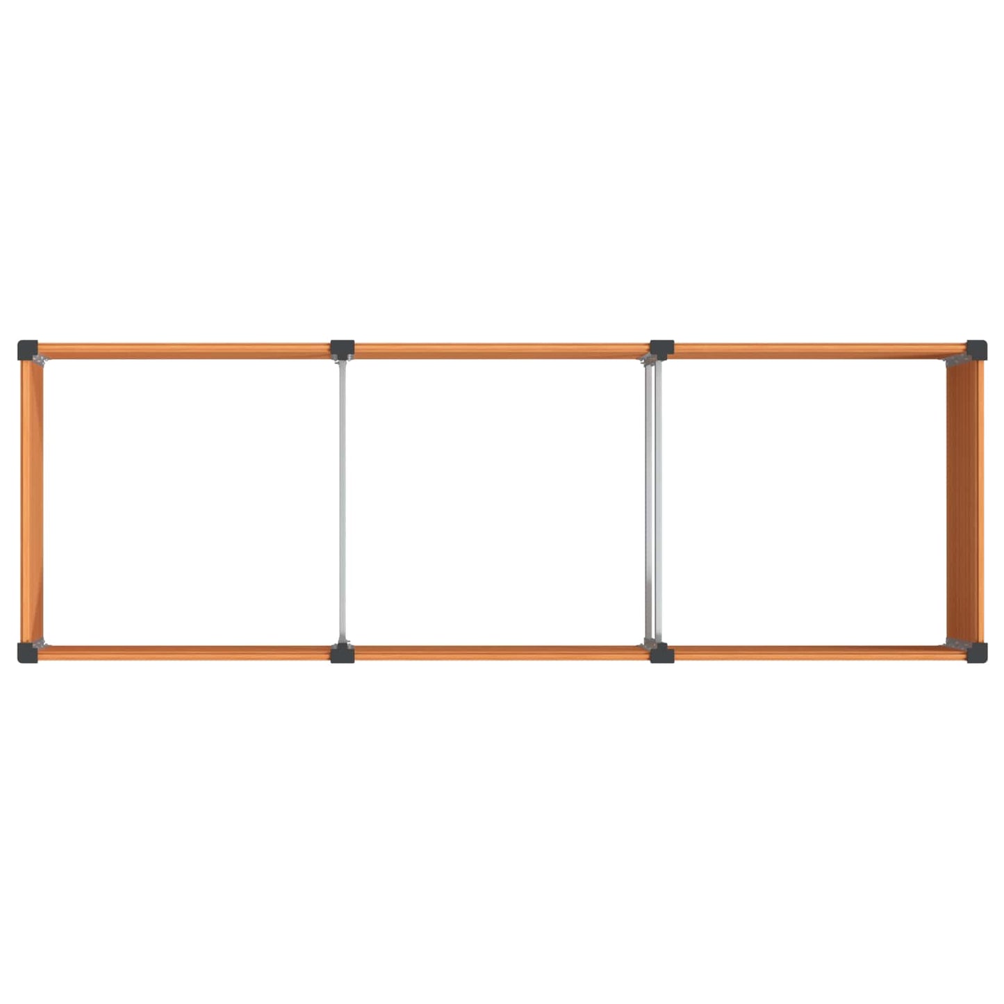 vidaXL Garden Raised Bed Brown 300 x 100 x 91 cm WPC and Aluminium 5