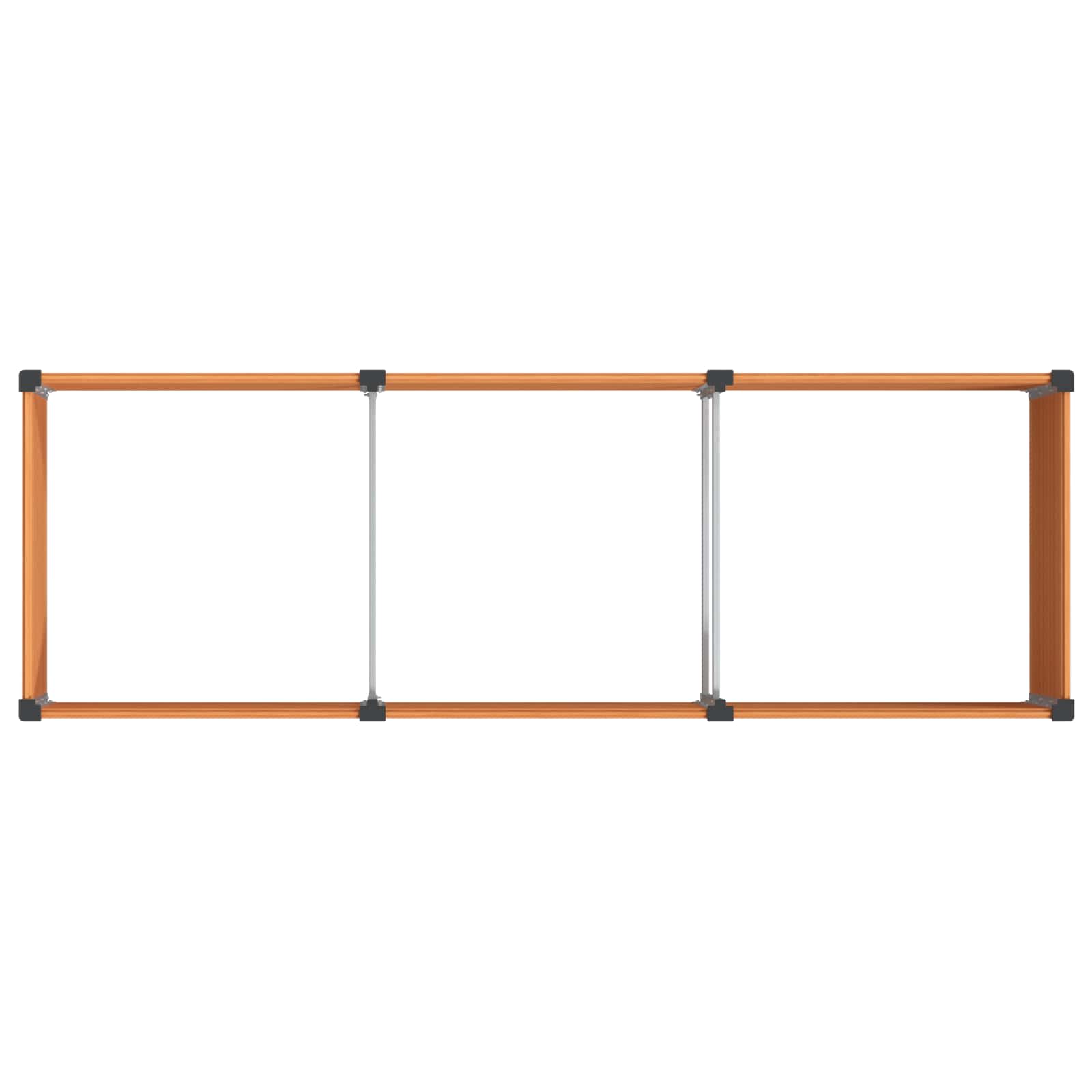 vidaXL Garden Raised Bed Brown 300 x 100 x 91 cm WPC and Aluminium 5