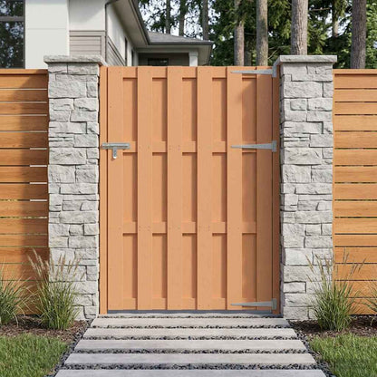 Garden Gate WPC and Aluminium Brown 100 x 150 cm